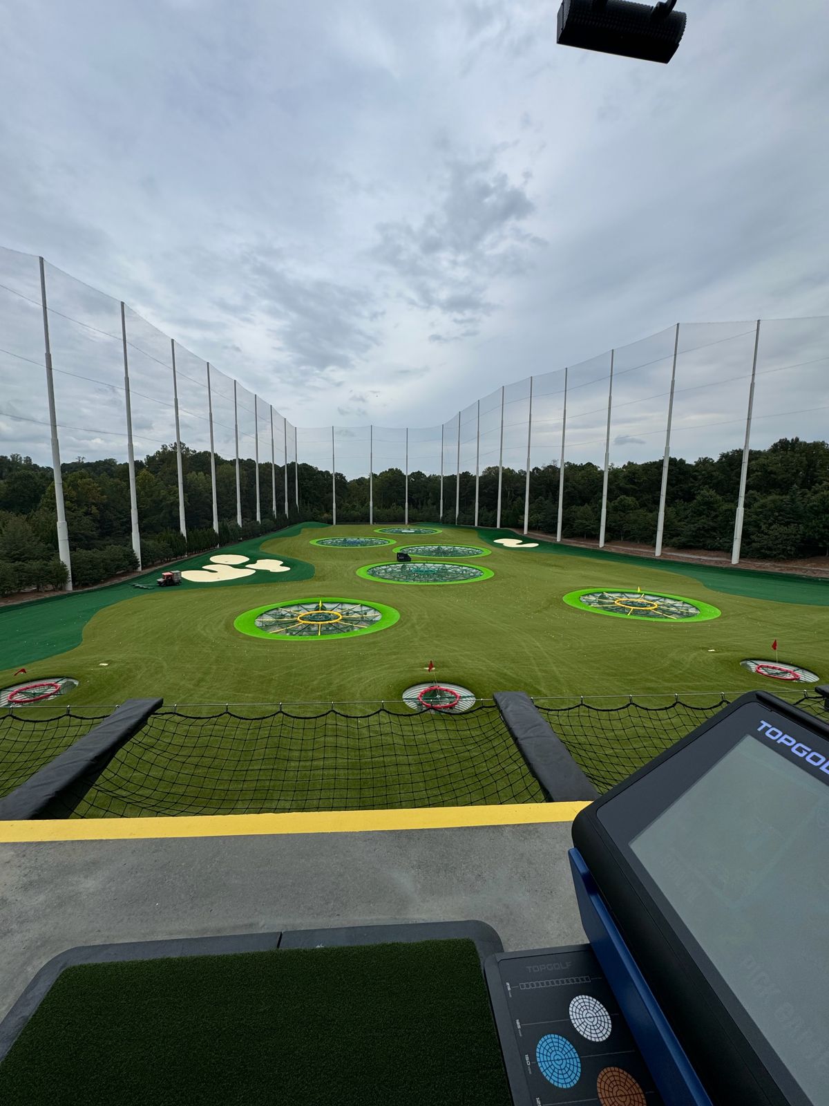 Topgolf Alpharetta after renovation: range view from a bay
